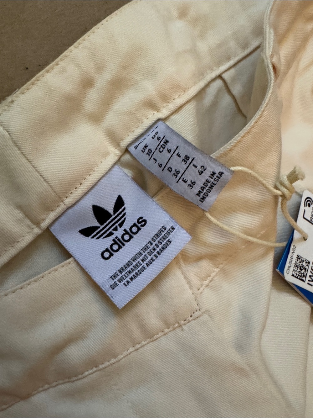 adidas Originals Cream Boot Cut Pants - Picture 3 of 5